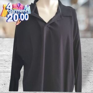 St John's Bay long sleeve polo black Xl